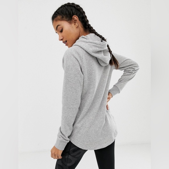 Adidas Women’s Training Hoodie Medium Gray Black Logo Size L - Picture 4 of 11